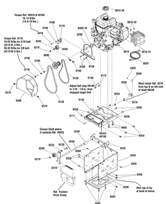 Engine And Frame Group Diagram and Parts List for 1696155-00-924MD 2012 Briggs and Stratton Snow Blower